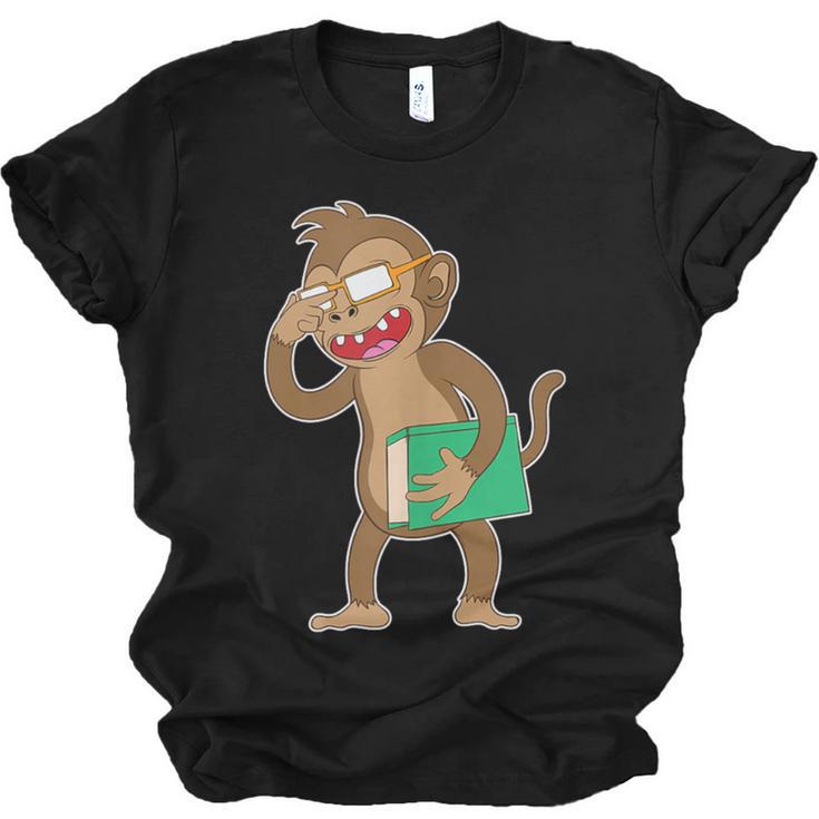 Monkey With a Book Unisex Jersey T-Shirt