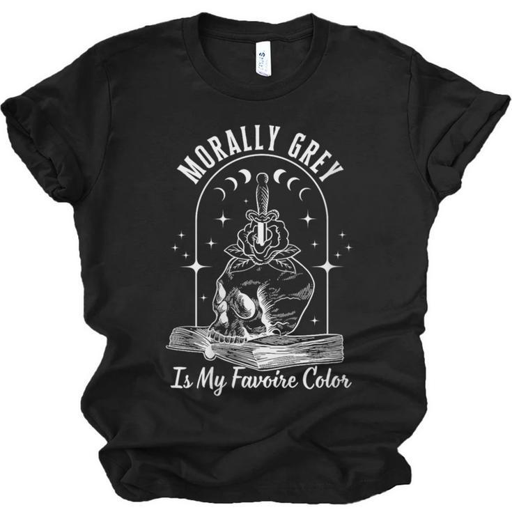 Morally Grey Book Lover Morally Grey Is My Favorite Color Unisex Jersey T-Shirt