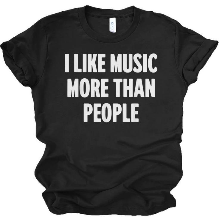 I Like Music More Than People For Introverts Unisex Jersey T-Shirt