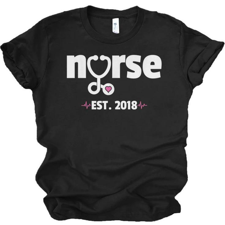 New Nurse Est 2018 Nursing School Graduation Unisex Jersey T-Shirt