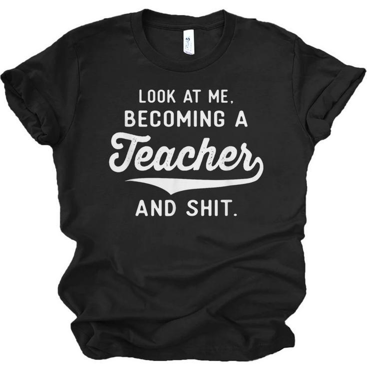 New Teacher Gifts Graduation Women Men Become Teachers Unisex Jersey T-Shirt