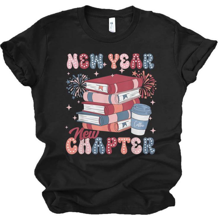 New Year New Chapter Happy New Year 2025 Book Lover Unisex Jersey T-Shirt