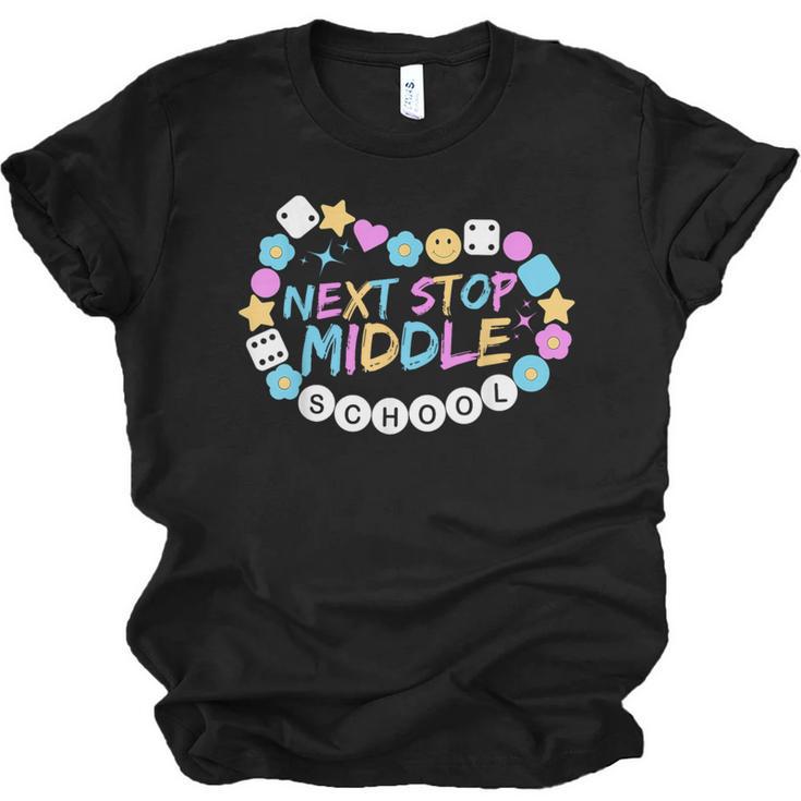 Next Stop Middle School Groovy Elementary School Graduation Unisex Jersey T-Shirt