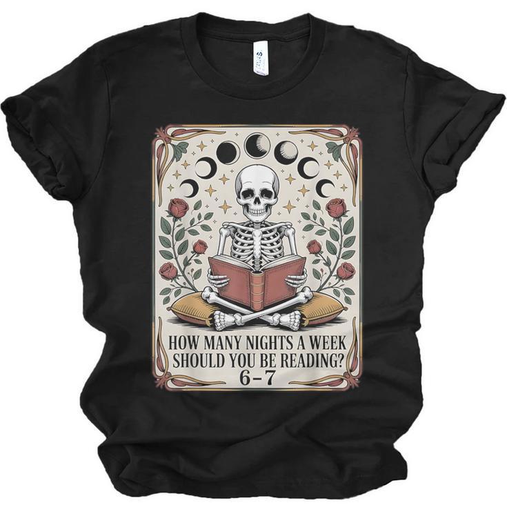 How Many Nights Reading Meme 6 7 Book Lover Unisex Jersey T-Shirt