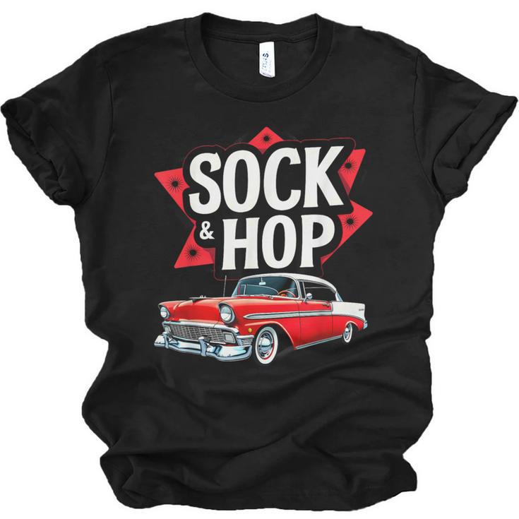 Nostalgia 1950s Sock Hop Dance Unisex Jersey T-Shirt