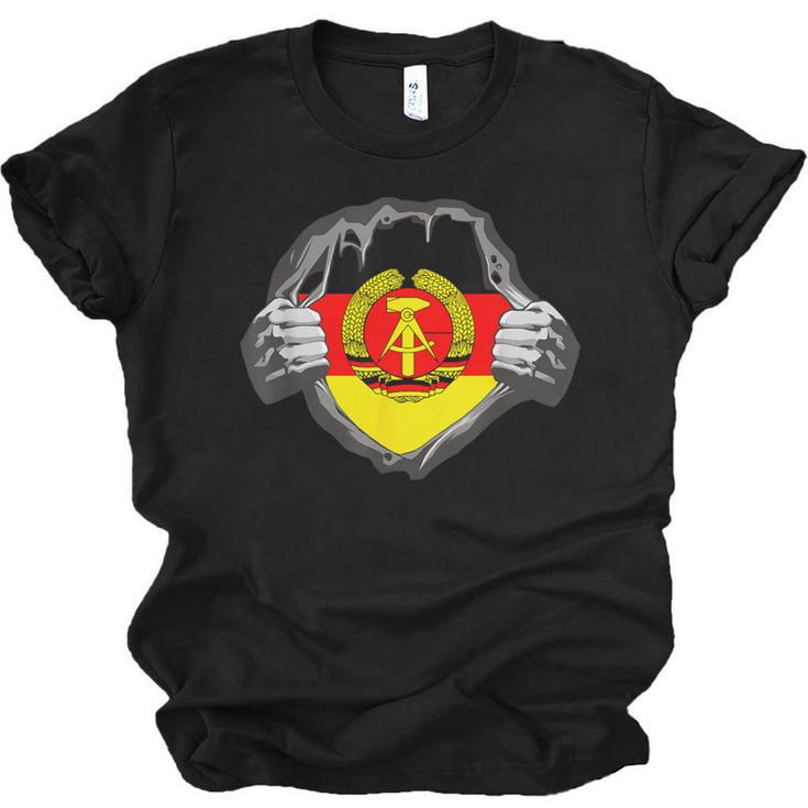 Nostalgia Chest Flag GDR Unisex Jersey T-Shirt