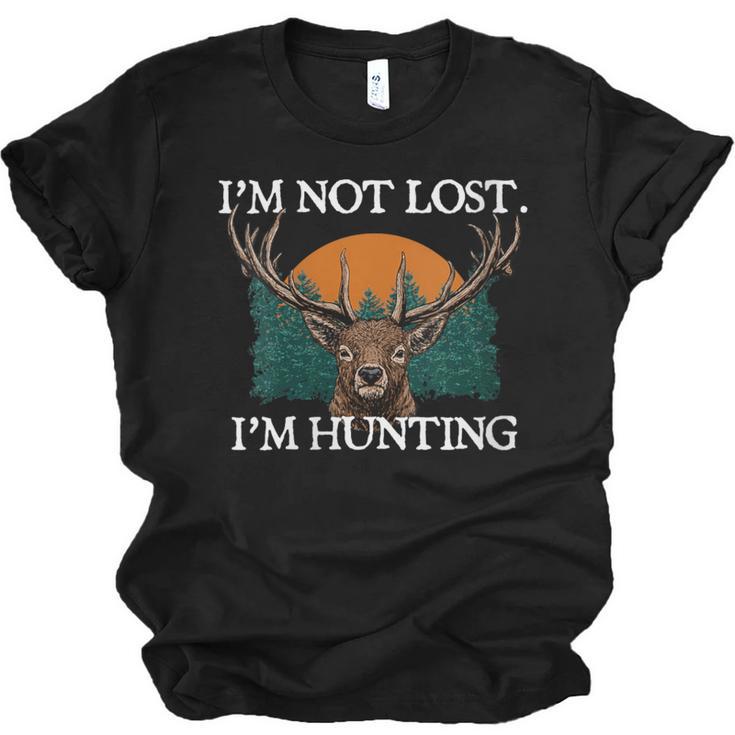 Im Not Lost Im Hunting Introvert Hunter Antisocial Unisex Jersey T-Shirt