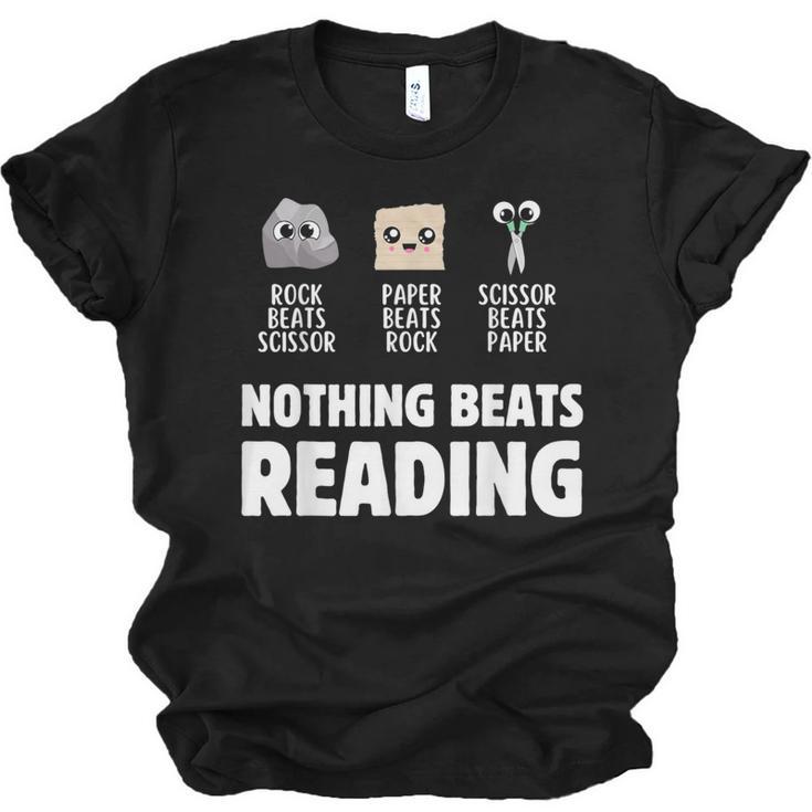 Nothing Beats Reading Librarian Book Bookworm Unisex Jersey T-Shirt