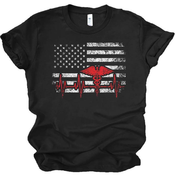 Nurse 2018 American Flag Tee Nursing School Graduation Unisex Jersey T-Shirt