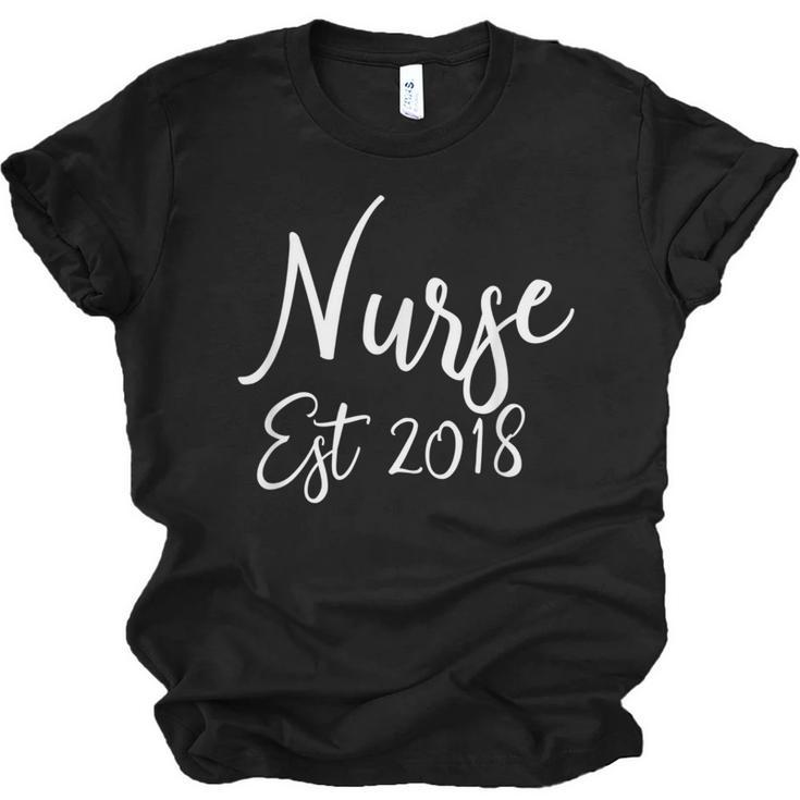 Nurse Established 2018 Shirt Nursing School Graduation Unisex Jersey T-Shirt