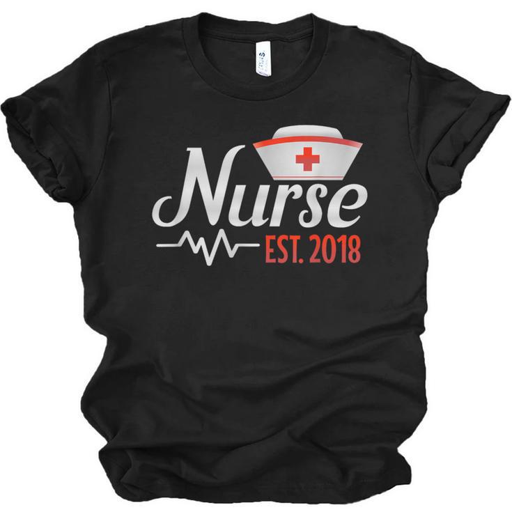 Nurse Nursing School Graduation Est 2018 Shirt Unisex Jersey T-Shirt