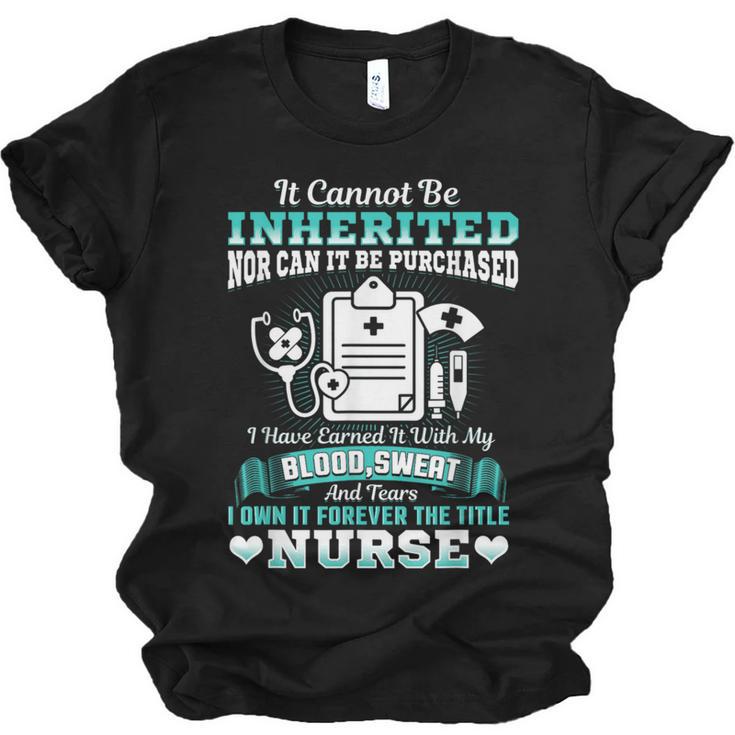 Nursing School Graduation Inherited RN LPN Nurse Grad 2021 Unisex Jersey T-Shirt