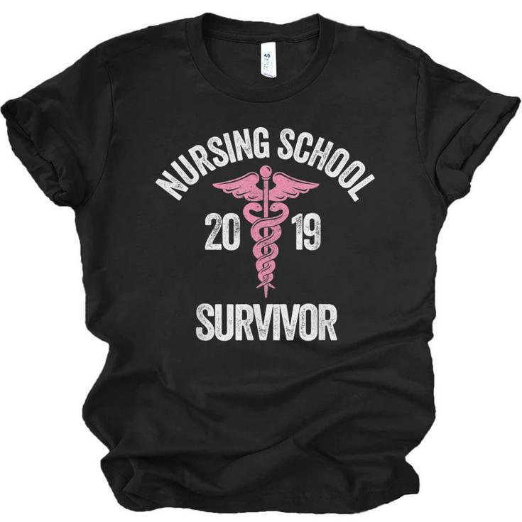 Nursing School Survivor Apparel Graduation Party Nurse RN Unisex Jersey T-Shirt