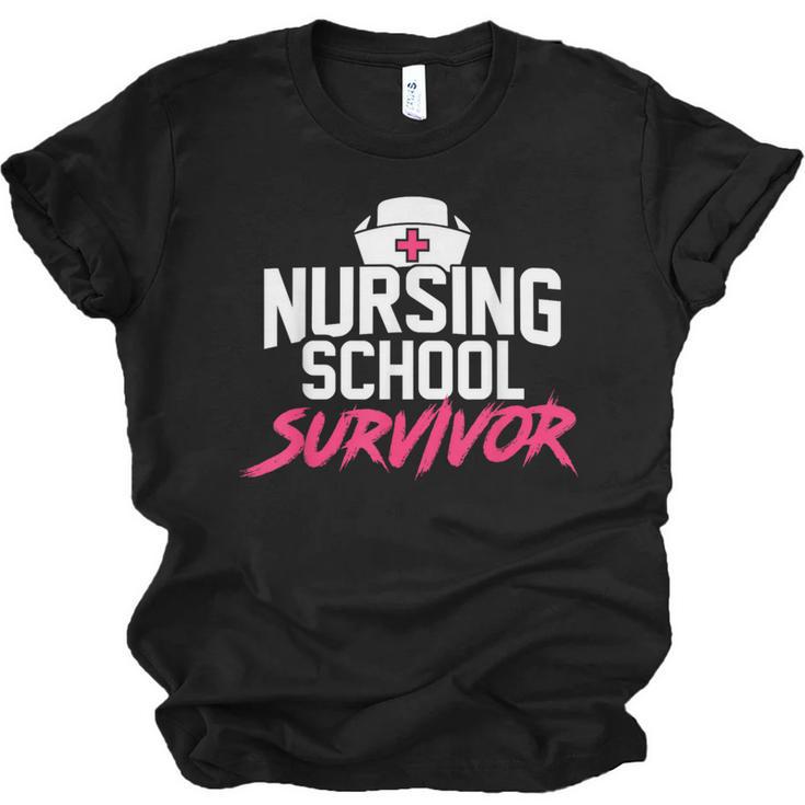 Nursing School Survivor Shirt Graduation Party Tee Unisex Jersey T-Shirt