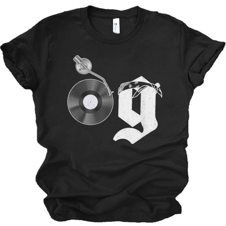 Old School Dad OG Hip Hop Head Vinyl Retro 80s90s Nostalgia Unisex Jersey T-Shirt