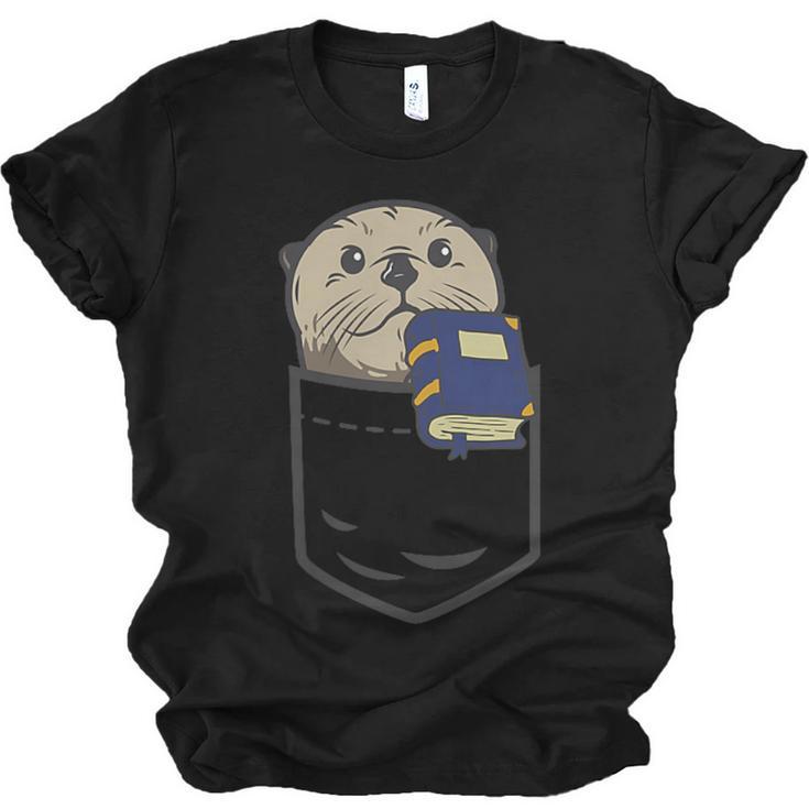 Otter Cute Read Reading Book Librarian Across America Kids Unisex Jersey T-Shirt
