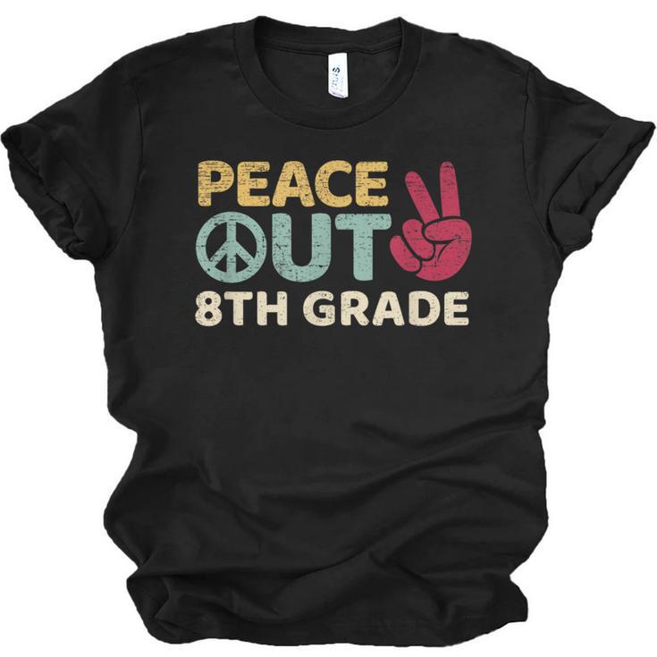 Peace Out 8th Grade Graduation Last Day Of School Unisex Jersey T-Shirt
