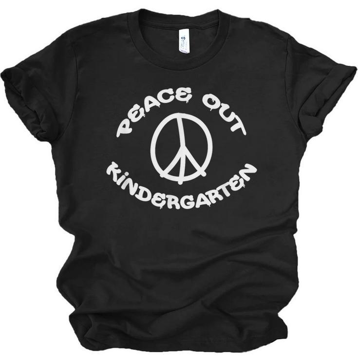 Peace Out Kindergarten T Shirt For School Graduation Unisex Jersey T-Shirt