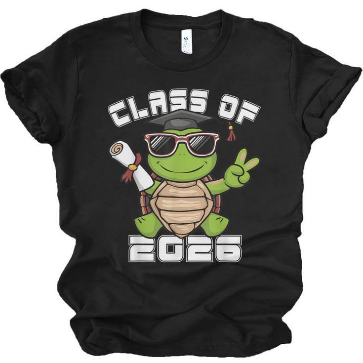 Peace Sign Hand Turtle Class Of 2026 Graduation Unisex Jersey T-Shirt