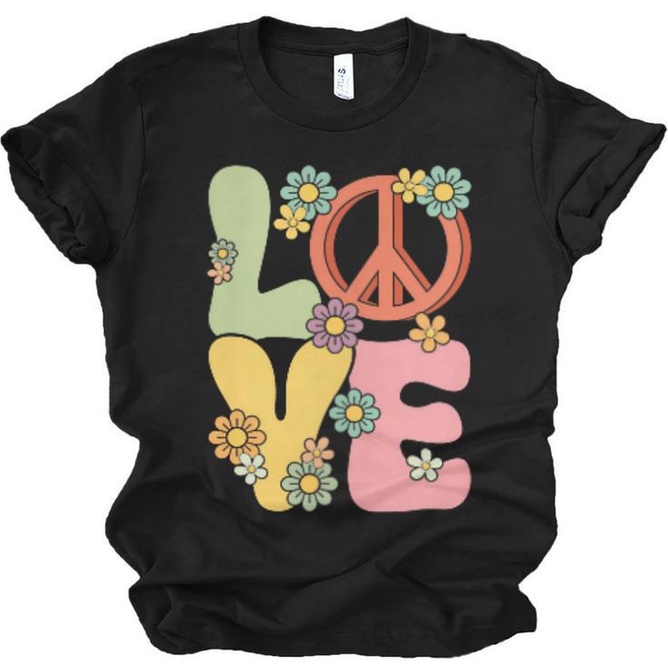 Peace Sign Love Groovy Vibes Costume Nostalgia 1980s Fashion Unisex Jersey T-Shirt