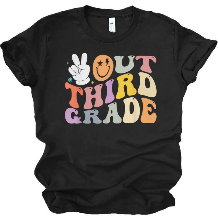 Peace Out Third 3rd Grade Graduation Graduate Class Of 2025 Unisex Jersey T-Shirt
