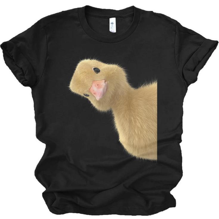 Peking Duck Peeking Chef Graduation Farm Duck Lover Unisex Jersey T-Shirt