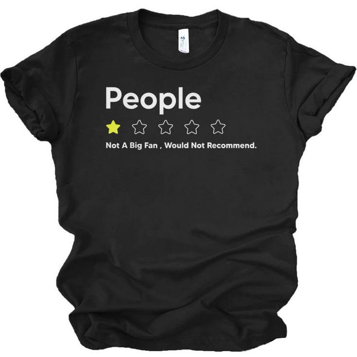 People One Star Not A Big FanWould Not Recommend Introverts Unisex Jersey T-Shirt