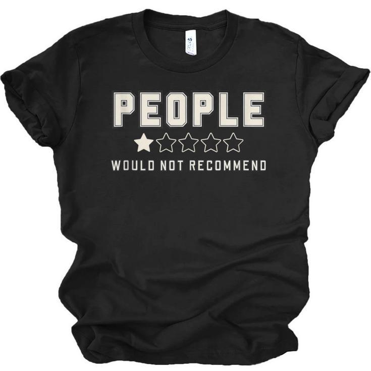 People One Star Rating Would Not Recommend Introverts Unisex Jersey T-Shirt
