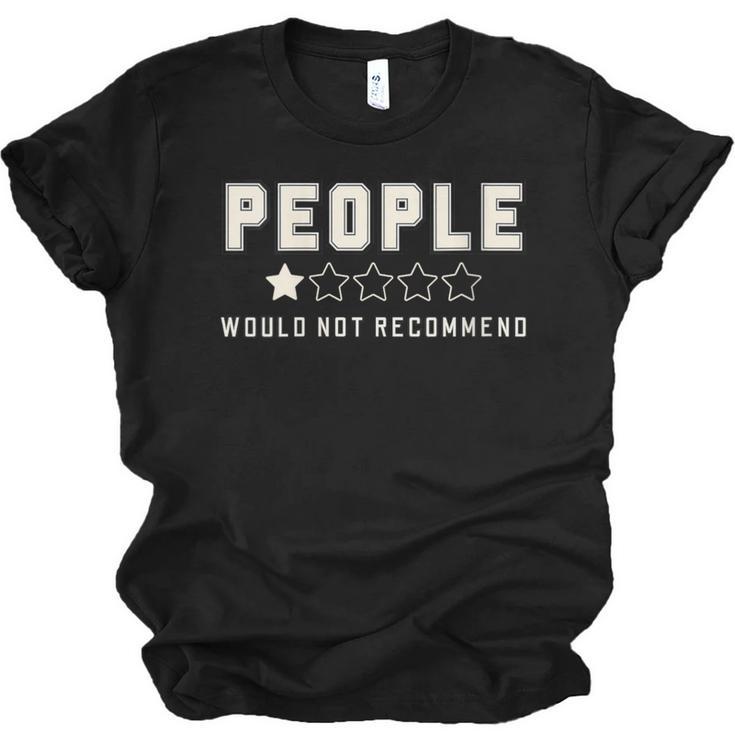 People One Star Rating Would Not Recommend Introverts Unisex Jersey T-Shirt