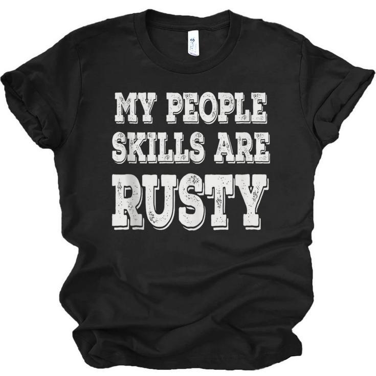 My People Skills Are Rusty Introvert SPN Moments Unisex Jersey T-Shirt