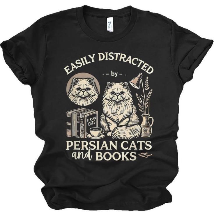 Persian Cat Persian Cats Persian Cats And Books For Men Women Kids Unisex Jersey T-Shirt