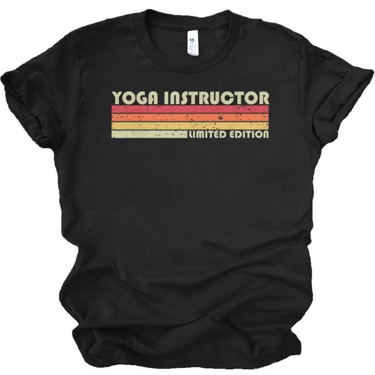 Personal Christmas Retro Vintage Graduation Yoga Instructor Job Title Profession Birthday Worker Unisex Jersey T-Shirt