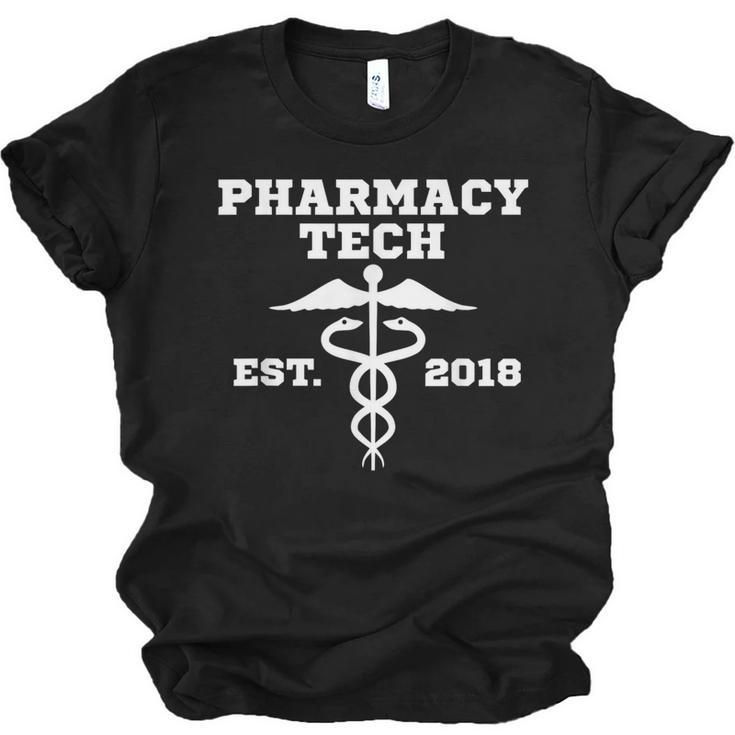 Pharmacy Tech Graduation T Shirt Student Est 2018 Unisex Jersey T-Shirt