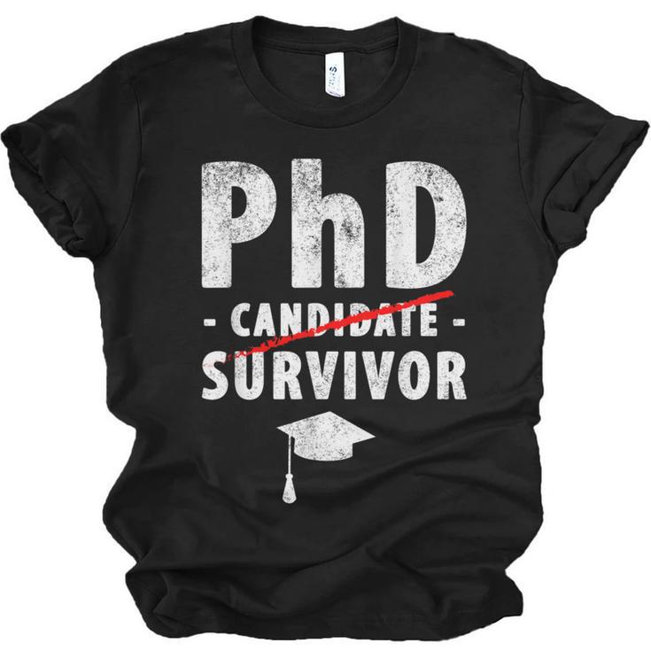 PhD Candidate Survivor PhD Graduation Unisex Jersey T-Shirt