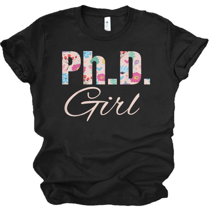 PhD Girl Doctorate Degree Graduation Women Her Psychology Unisex Jersey T-Shirt