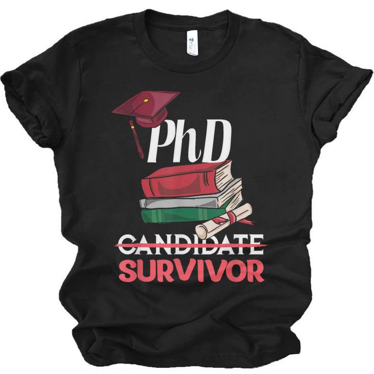 PhD PhD Graduation Gifts PhD Survivor T-Shirt Unisex Jersey T-Shirt