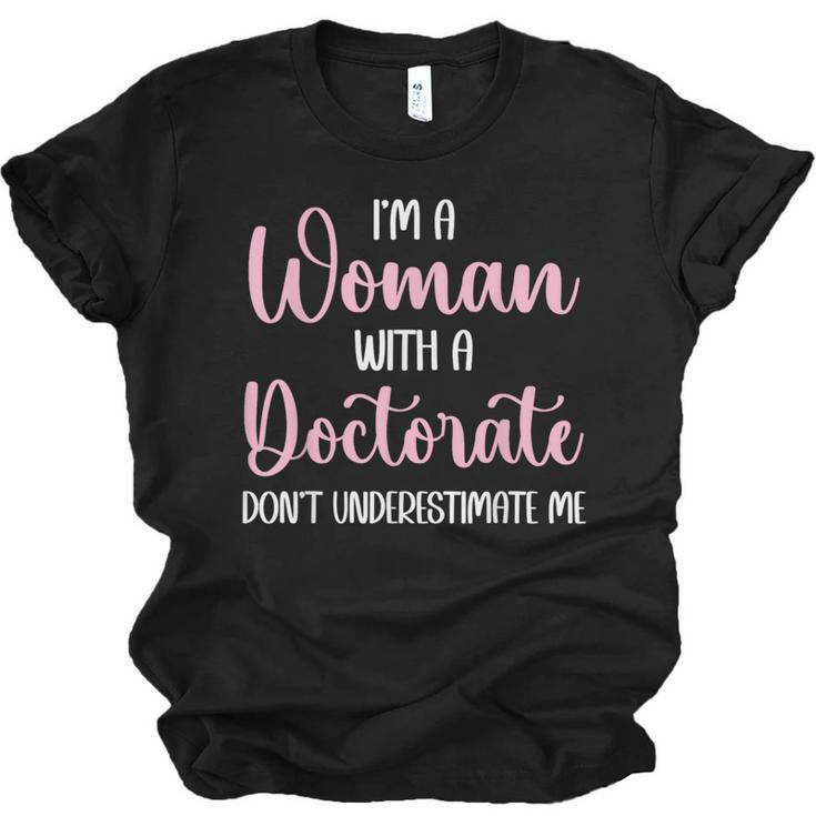 PhD Graduation Woman With A Doctorate Degree Unisex Jersey T-Shirt