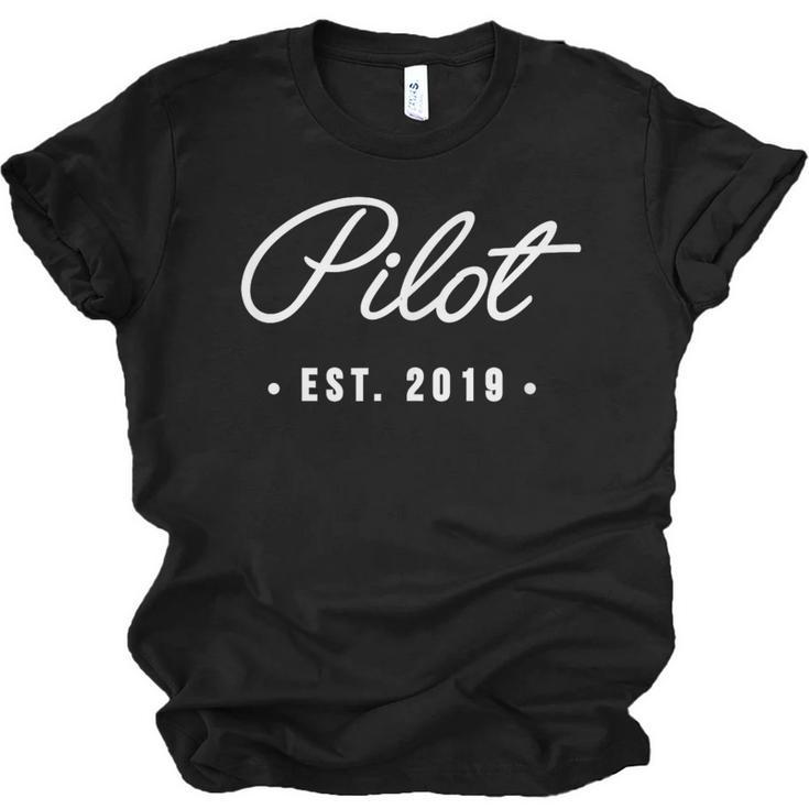 Pilot Est 2019 Graduation Grad Unisex Jersey T-Shirt