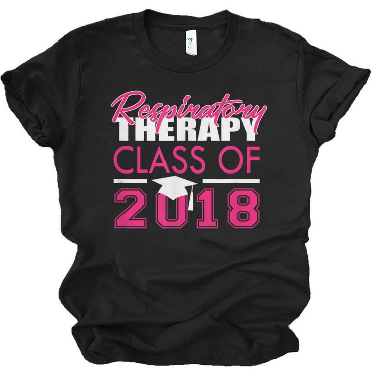 Pink Respiratory Therapist Class Of 2018 Graduation T Shirt Unisex Jersey T-Shirt