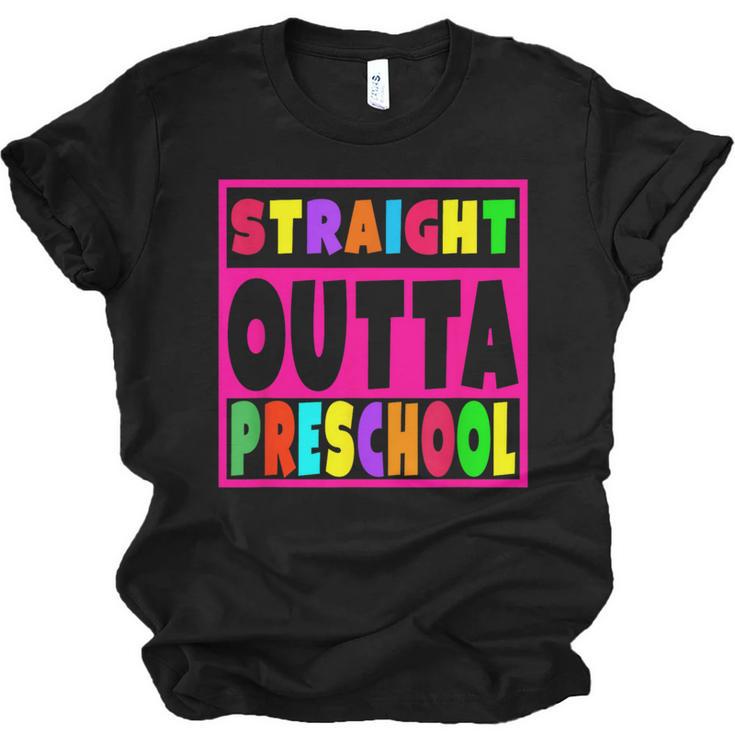 Pink STRAIGHT OUTTA Preschool PRE-K Graduation Unisex Jersey T-Shirt