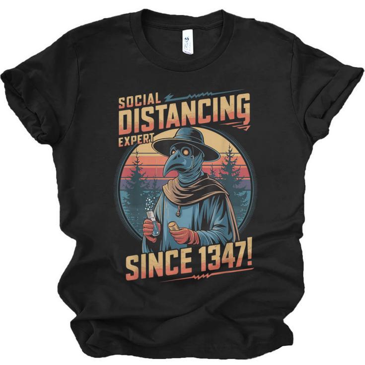 Plague Doctor Introvert Sarcastic Social Distancing Expert Unisex Jersey T-Shirt