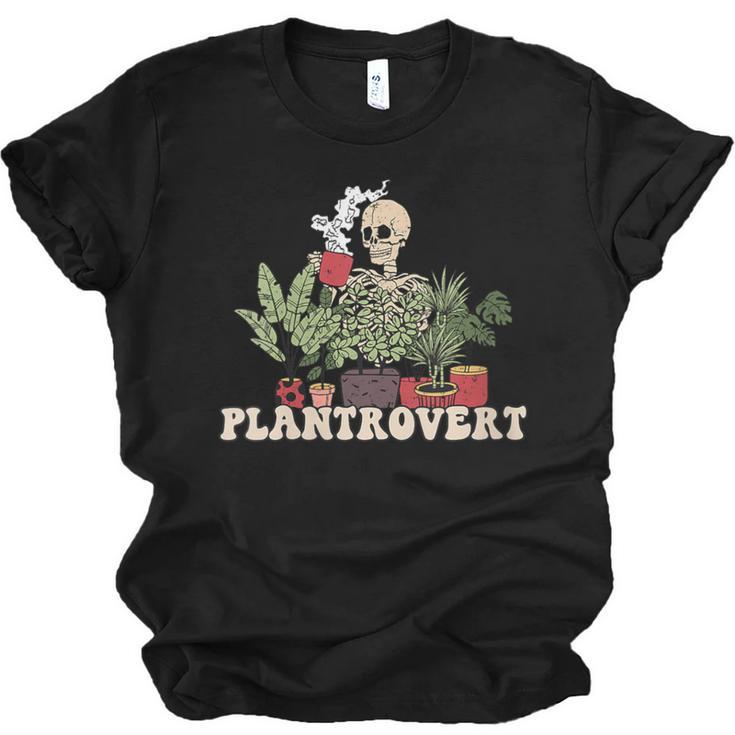 Plant Coffee Love Plantrovert Gardening Introvert Mom Unisex Jersey T-Shirt