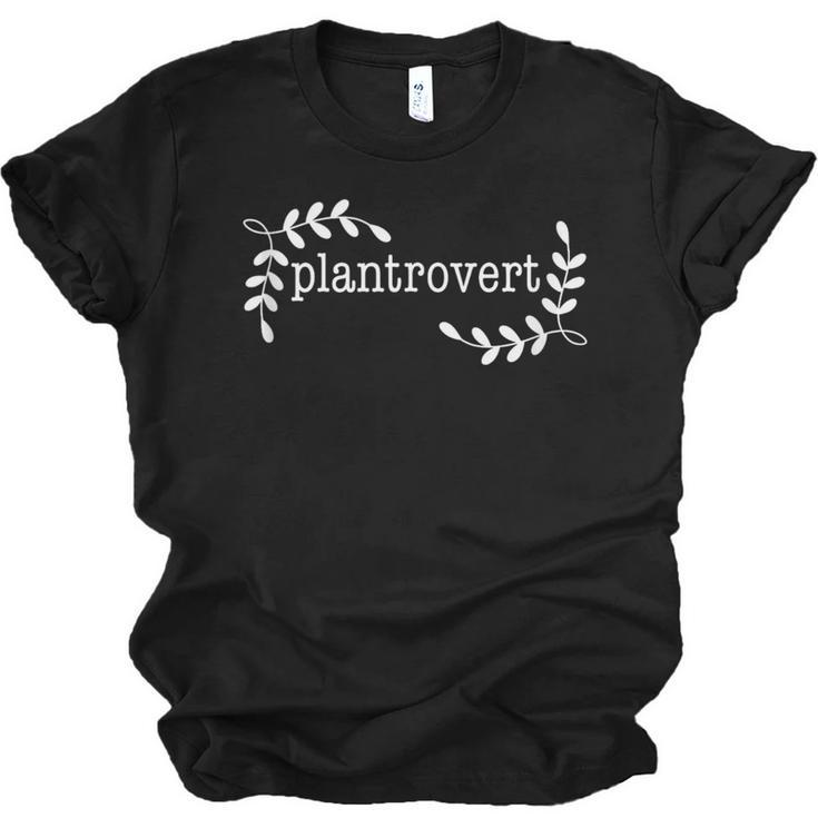 Plantrovert Introvert Gardener Plant Lady Unisex Jersey T-Shirt