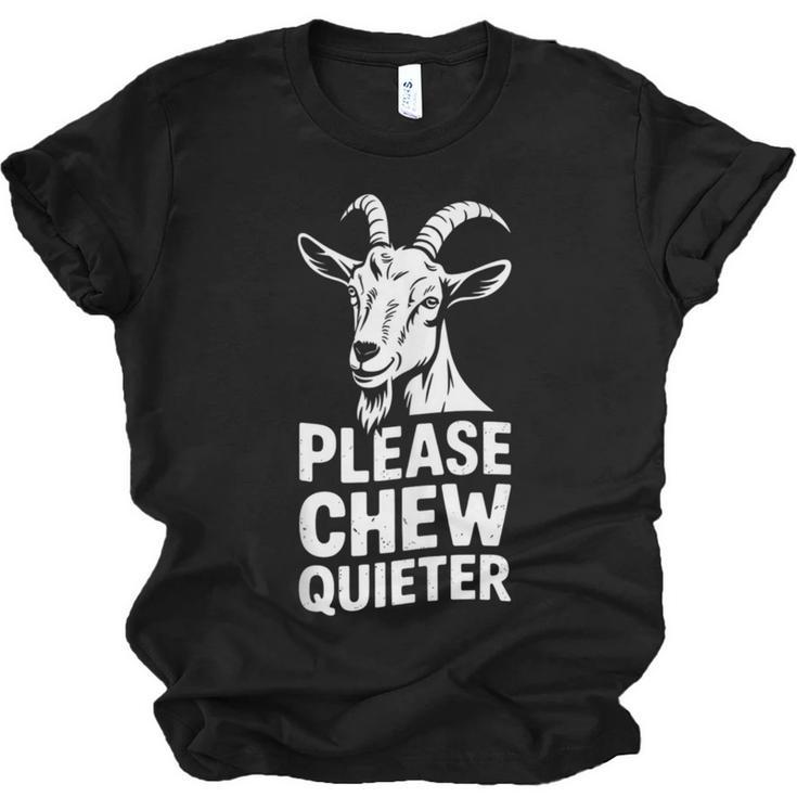 Please Chew Quieter Introvert Quietness Silence Lover Unisex Jersey T-Shirt