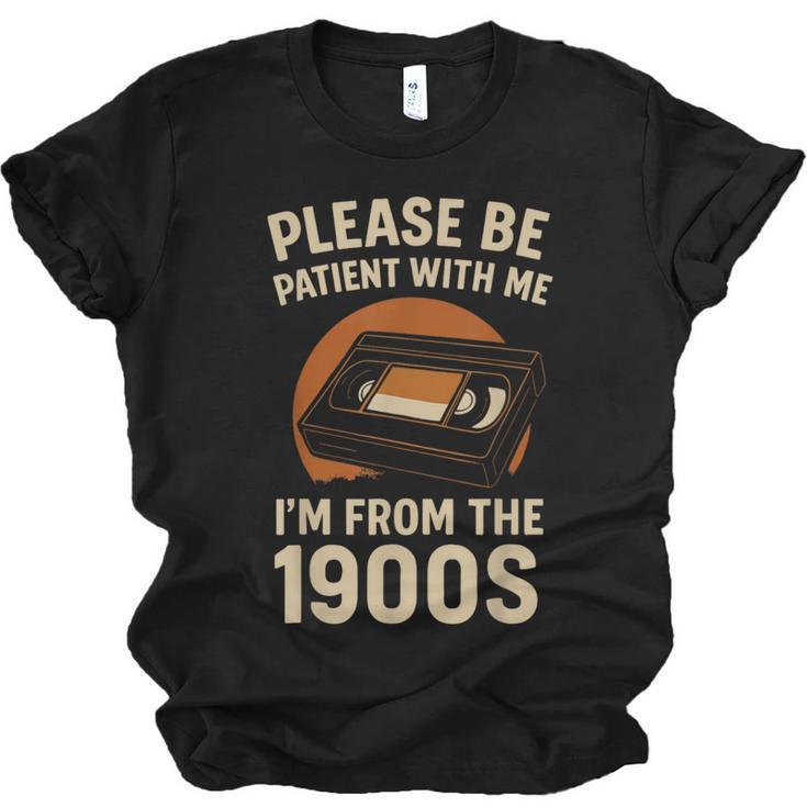 Please Be Patient I'm From The 1900s – Vintage Tape Unisex Jersey T-Shirt