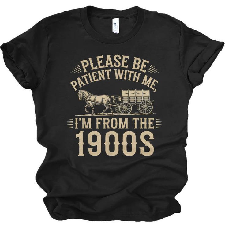 Please Be Patient With Me I'm From The 1900s Vintage Horse Unisex Jersey T-Shirt