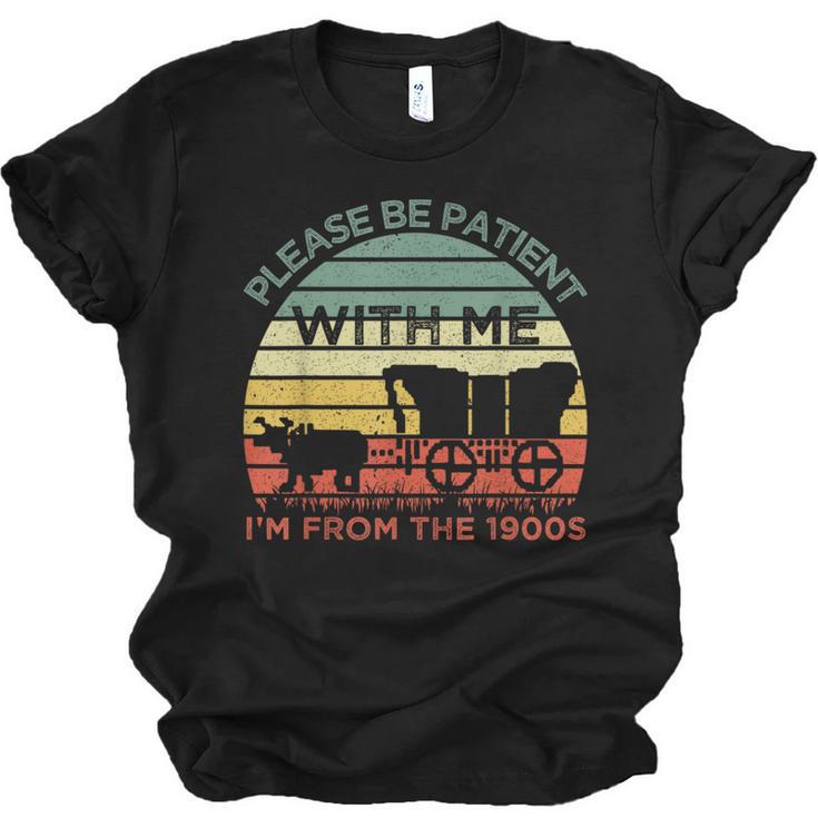 Please Be Patient With Me I'm From The 1900s Vintage Sunset Unisex Jersey T-Shirt