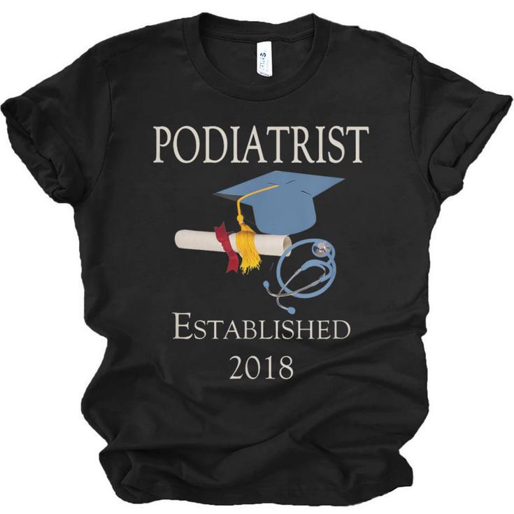 Podiatrist Established 2018 Med School Graduation Shirt Unisex Jersey T-Shirt
