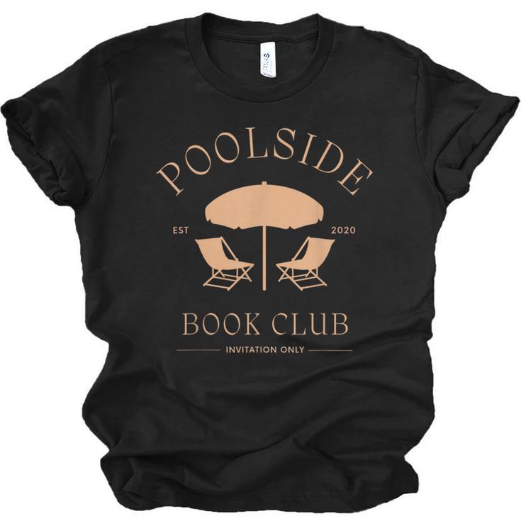 Poolside Book Club Summer Reading Book Lover Swimming Shirt For Men Women Unisex Jersey T-Shirt