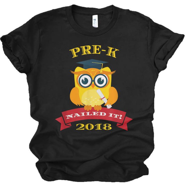 Pre-K Graduation 2018 Cute Owl Unisex Jersey T-Shirt